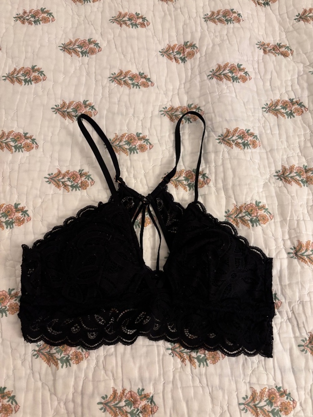 Aerie bralette in black lace (small)